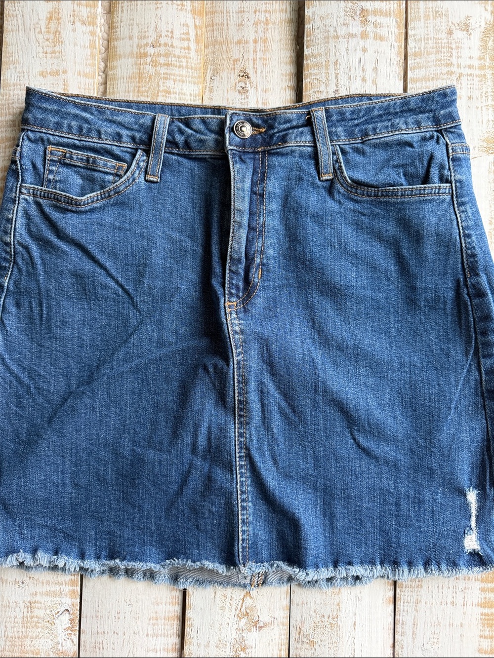 Just Black Blue Denim Skirt Size M